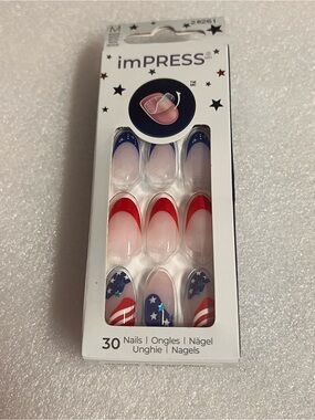 KISS imPRESS Press On Nails Forever Fling Medium No Glue 30 Nails